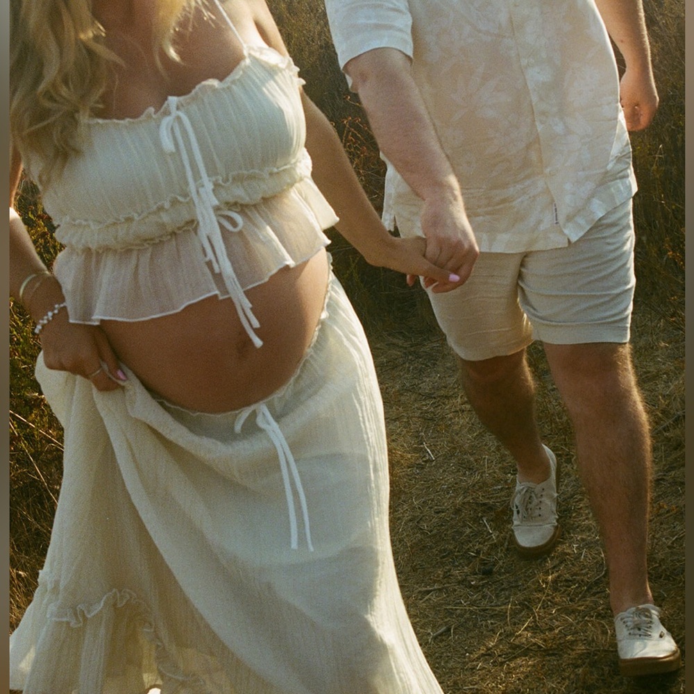 12th Tribe Cream Maxi Skirt & Top 

Skirt: M
Top: L